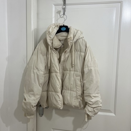 Zara beige puffer jacket - zara,