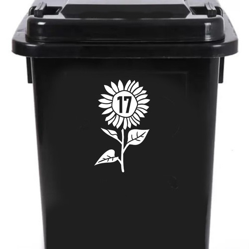 Pack sunflower wheelie bin - 4,