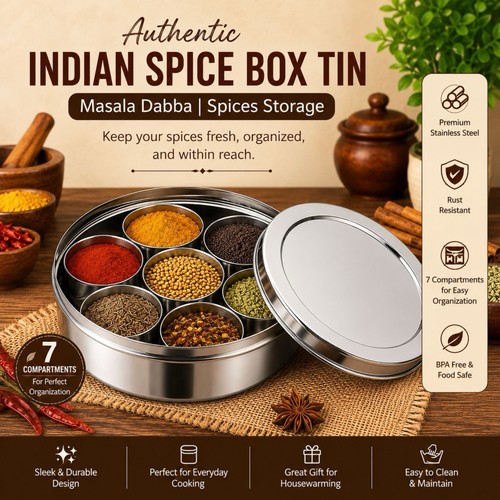 Authentic indian spice box - authentic,