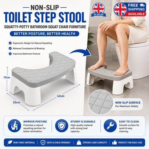 Non slip toilet step stool - non-slip,