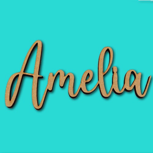 Personalised script name sign - name,