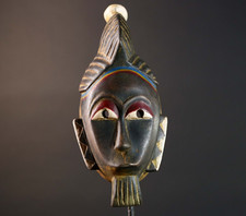 African Baule Mask Carved Wood