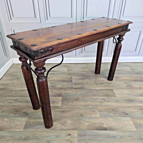 Rustic indian console table - indian,
