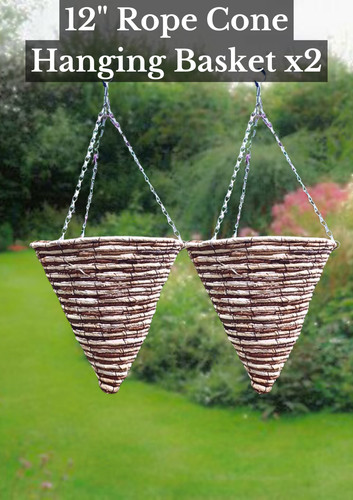 Hanging baskets wicker - baskets, 12"