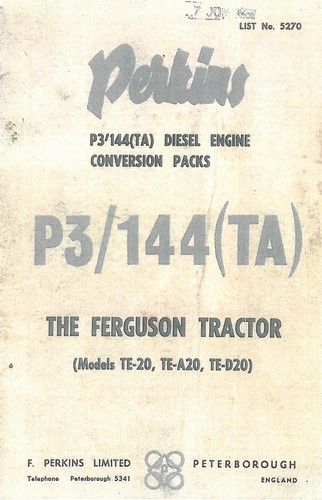 Perkins 144 diesel - perkins, p3/144(ta)