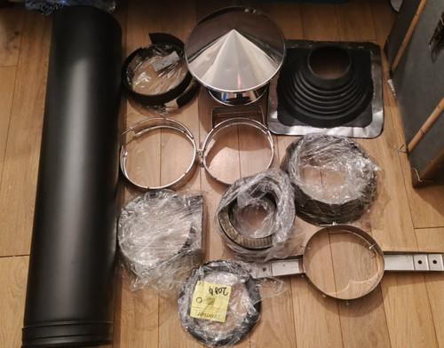 Twin wall flue stove - flue, &