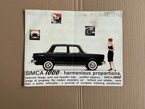 Genuine simca 1000 1962 car - 1962,