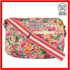 Cath Kidston Cross Body Bag Shoulder Double Zip Floral Painted Bloom Cream CQ14