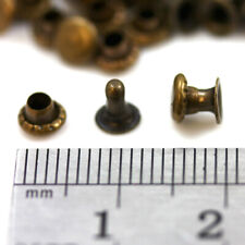 SINGLE CAP ANTIQUE BRASS GUN METAL SILVER RIVETS  LEATHER CRAFT STUD REPAIR uk