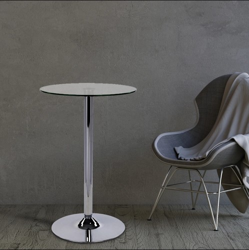 Round clear glass table - round,