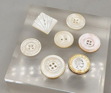 6 Vintage Carved Mother of