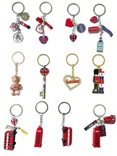 Set of 12X LOVE LONDON UK GB BRIT UNION JACK KEYRINGS ENGLAND SOUVENIRS KEYCHAIN