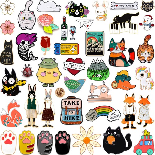 Quirky enamel badge lapel - badge, pin