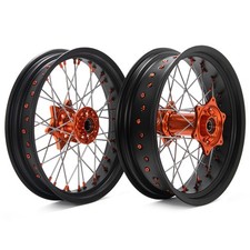 17" Supermoto Spoked Wheel Set