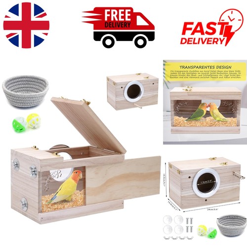 Transparent budgie nesting box - budgie,