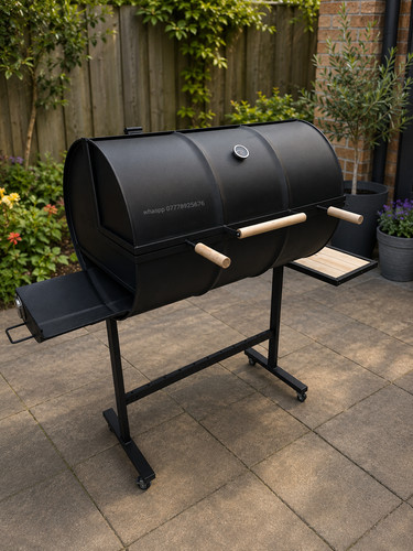 Oil drum charcoal bbq - oil,