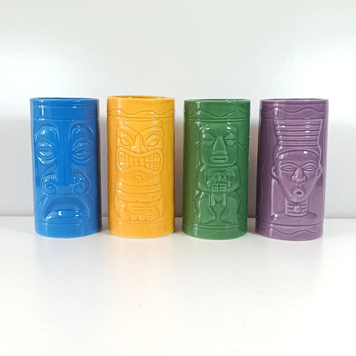 Set tiki mugs - tiki, ceramic