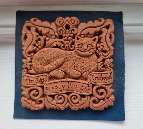 Vintage terracotta tile - tile,