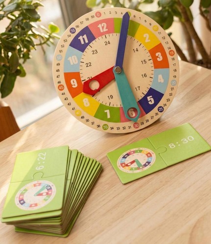 Educational wooden clock - educational,