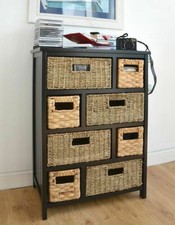 Wooden Storage Unit Wicker