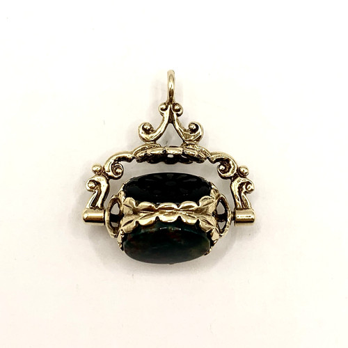 Swivel fob 9ct gold pendant - gold,
