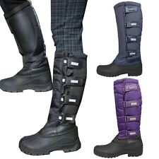 Womens & Kids Fleece-Lined Canvas Boots Horse Riding Waterproof Winter Boots