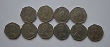 50p Fifty Pence Old large Coin Set Collection 69,73,76,77,78,79,80,81,82,83 