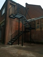 2m Steel Stair, Staircase, Fire escape stairs, Galvanised steel