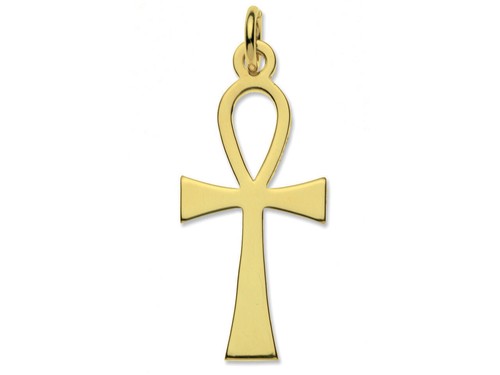 9ct yellow gold pendant ankh - 9ct,
