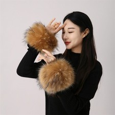 1 Pair Faux Fur Wrist Cuffs