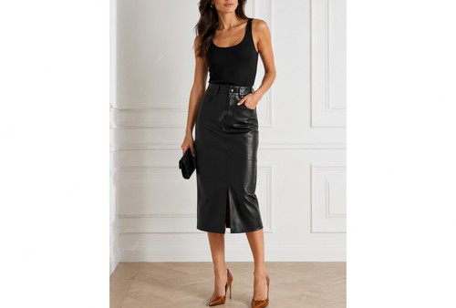 Handmade lambskin leather midi - handmade,