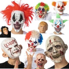 LATEX HALLOWEEN MASK FANCY DRESS COSTUME ZOMBIE SCARY CLOWN KISS ME CHIMP LOT