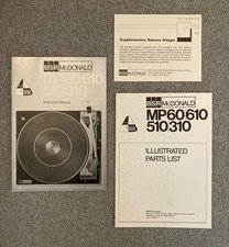BSR McDonald MP60 610/510/310