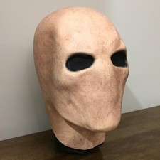 Halloween Slenderman Mask Cosplay Horror Faceless Man Skull Latex Helmet