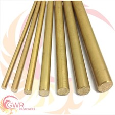 Brass Round Bar Rod CZ121 - 1/4 3/8 7/16 1/2 5/8 3/4 Inch Imperial "