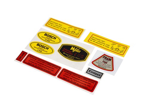 Engine bay sticker set - engine,