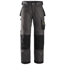 Snickers 3312 DuraTwill Trousers Muted Grey / Black