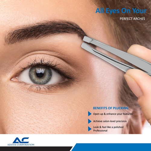 Azatek eyebrow tweezers - eyebrow,