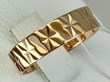 USSR Vintage Original Engagement Solid Rose Gold Ring 583 14K 3.78 g. 10,25 US