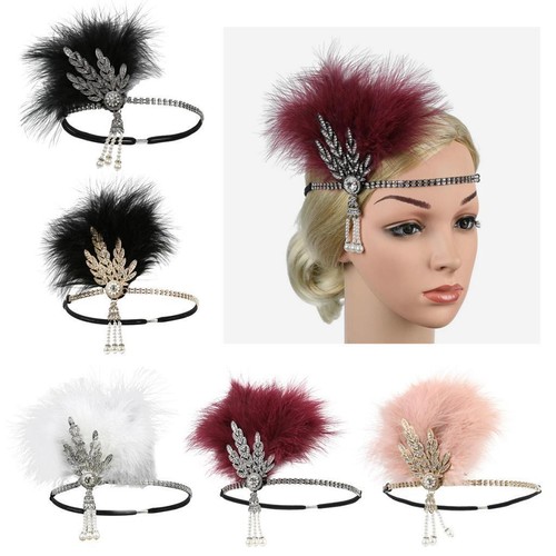 1920s feather headband flapper - 1920s,