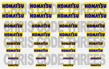 Code 3 Adhesive Vinyl Decals- Komatsu logos - 1/50 1/76 1/64