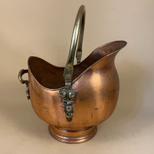 Copper Coal Bucket  Ornate