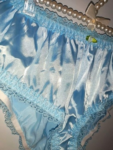 Baby blue satin frilly - baby,