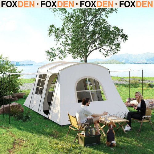 Man tent family camping - family,