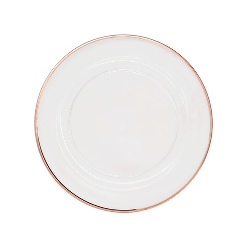 Glass charger plates 33cm 13in - glass,