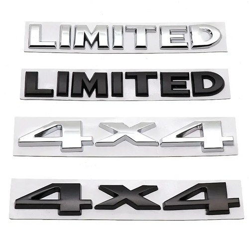 Metal car trunk badge - 3d,