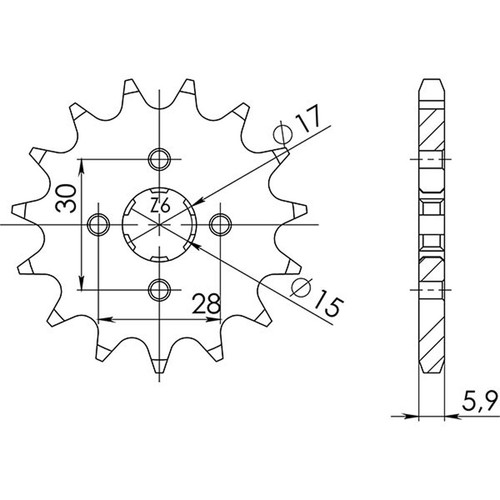 Sunstar p420 d14 steel - d14,