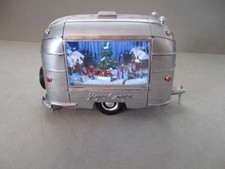 Roman Inc. Christmas Musical LED Motion Silver Land Yacht Camper~Travel Trailer