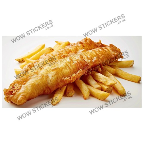 Fish chips sticker - &, h