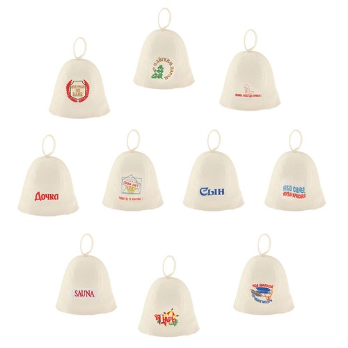 Wool felt sauna hat - felt, russian